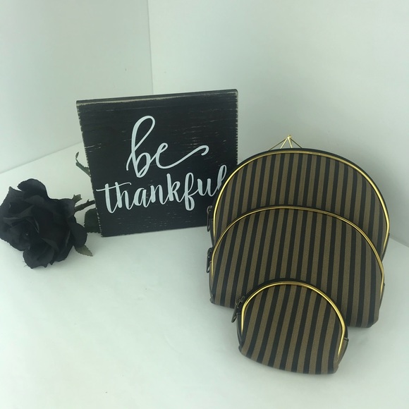 Striped Stackable Cosmetic Bags - Picture 4 of 12